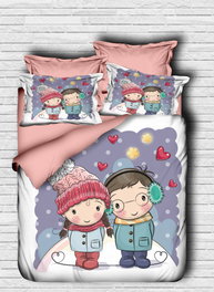 L'essentiel linge de maison Juego de Fundas de Edredón Doble 200x220cm, Sábana 220x240cm, Fundas Almohada 50x70cm 2 Piezas, 100% Poliéster Microsatén y 100% Algodón